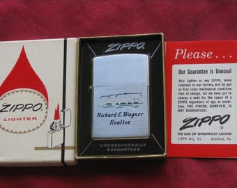 1966 Zippo Lighter Advertising Richard L Wagner Realtor, NMIB, Great Graphics