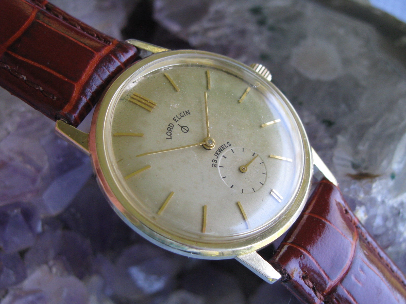 Lord Elgin Vintage 14K Gold 23 Jewel Wrist Watch Etsy