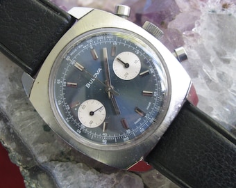 Bulova Vintage Stainless Steel Chronograph Wrist Watch, Valjoux 7733