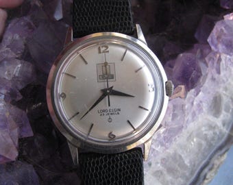 Lord Elgin Vintage 23 Jewel Stainless Steel Manual Wind Wrist Watch