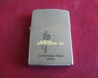 Zippo Lighter 1976 Advertising pARIDise, Inc. Sober Club, Serenity Prayer