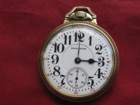 Montre De Poche Hamilton 992E 16s - Grade Railroad, 1940, 21 Rubis, Mécanique Manuelle - Occasion Parfait état