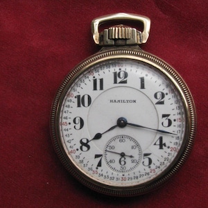 Hamilton 992 21j 16s Railroad Pocket Watch, 10k Gold Filled Case