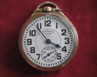 Elgin B.W. Raymond 571 Vintage 16s 21j 10k Gold Filled Eisenbahn Taschenuhr