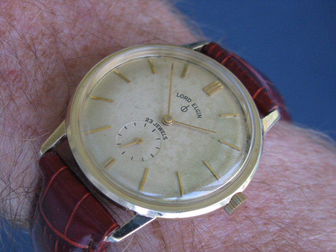 Lord Elgin Vintage 14K Gold 23 Jewel Wrist Watch Etsy