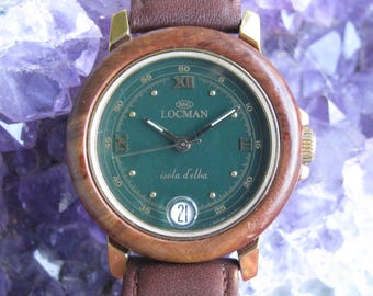 Vintage Locman Milano Stainless Steel Automatic Wrist Watch w/Date