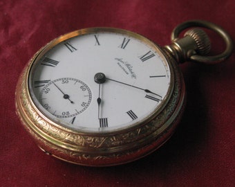 Amerikanische Waltham 18s 7j Modell 1883 Taschenuhr, Gold Filled Gehäuse