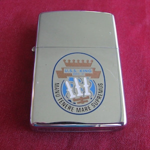 Zippo Lighter 1977 USS King (DDG 41) Plank Owner, Unfired