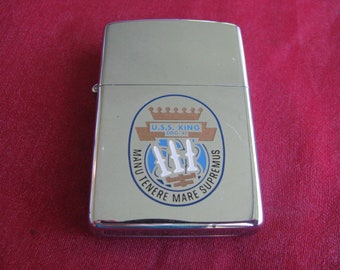 Zippo Lighter 1977 USS King (DDG 41) Plank Owner, Unfired