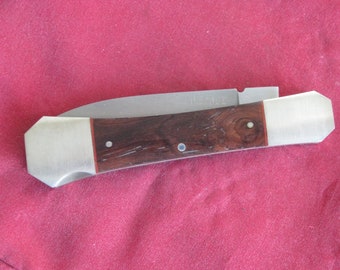 Mel Pardue Custom Handmade Coffin Style Folding Lockback Dagger Knife