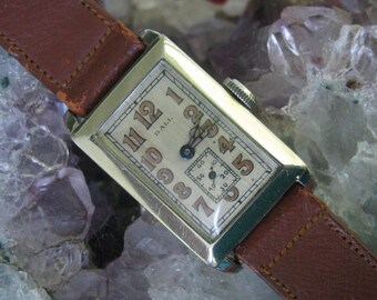 Vintage Ball (por Longines) Reloj de pulsera Art Déco de viento manual relleno de oro blanco