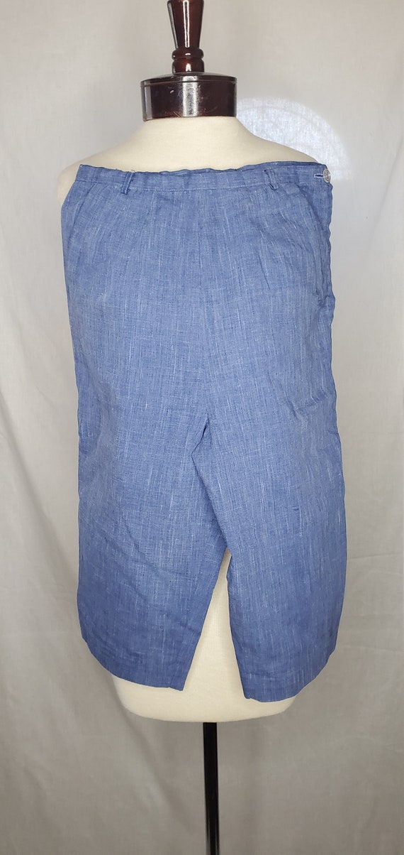 Vintage 1940s/1950s blue cotton capri pants//Vinta