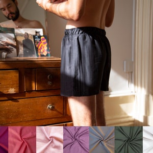 Men silk cotton shorts | Gift for HIM | Men sleepwear pajama shorts | Boxers