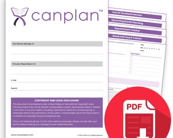CanPlan Cancer Planner : suivi annuel de la santé non daté (téléchargement PDF)