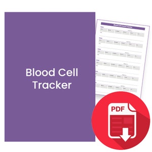 CanPlan Cancer Planner V5 - Blood Cell Count Tracker ONLY - PDF Download (A5 Printable)