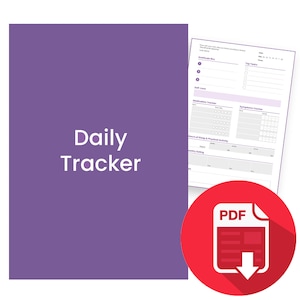 CanPlan Cancer Planner V5 - Daily Tracker ONLY - PDF Download (A5 Printable)