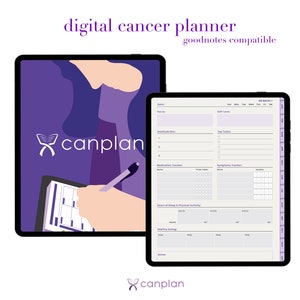 CanPlan Digital Cancer Planner, Goodnotes and Tablets Compatible, Cancer Journal for iPad, Cancer Care Organizer, Chemo Log | PDF