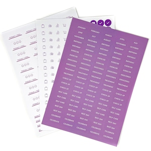 CanPlan Cancer Planner Stickers (3 stickervellen) - Kankerstickers, Kankerdagboekstickers