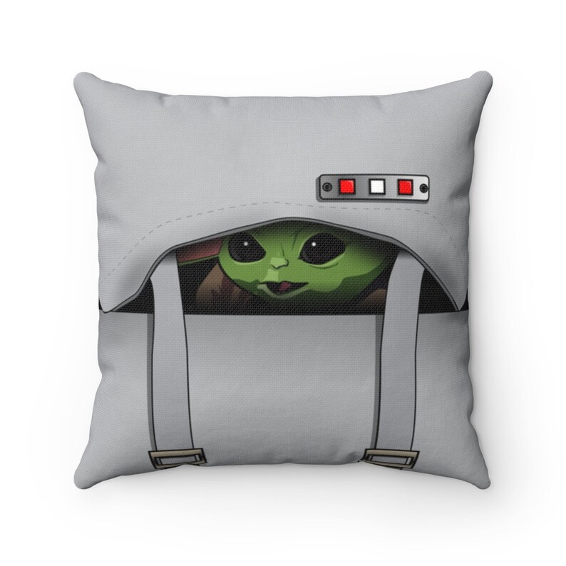Grogu Spun Polyester Square Pillow