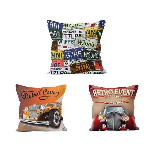 Vintage Car Pillow Etsy