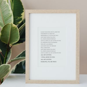 All My Loving Beatles Art Bundle, DIGITAL DOWNLOAD, Bedroom Wall Art, Music Wall Art, Love Song Lyrics Poster, The Beatles Lyrics