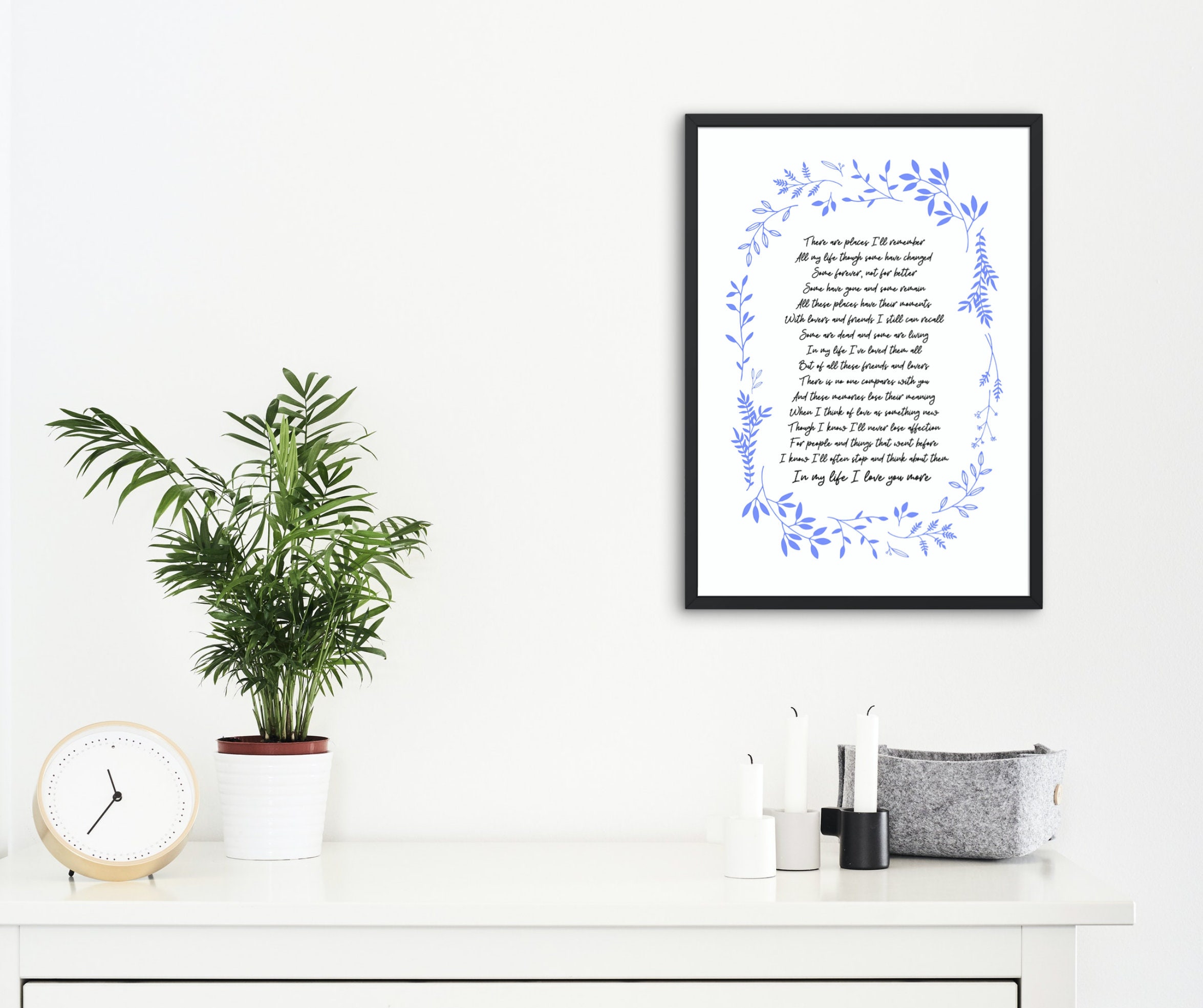 Stampa Poster The Beatles - In My Life - Arte Lirica Canzone, Taglie A4 E A3 - Foto 2