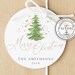 Rustic Christmas Tag Editable Template, Personalised Christmas Favor ...