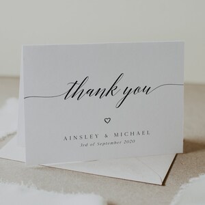 Plantilla editable de tarjeta de agradecimiento para boda rústica, tarjeta de agradecimiento para despedida de soltera, tarjeta plegable, descarga instantánea, tarjetas imprimibles, BD72