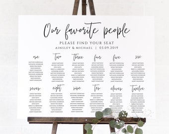 Seating Chart Easel Etsy