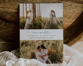 Modern Minimal Photo Save the Date Editable Template, Printable Save The Date, Multiple Photo Save Our Date, DIY Date Announcement, Templett