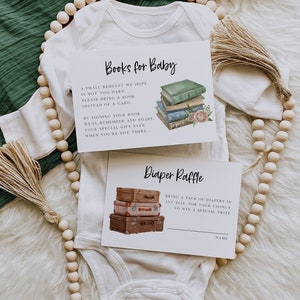 Boeken met reisthema voor baby en luier Loterijkaartinzetstukken, avontuur wacht op babyshowerkaartinzetstukken, afdrukbare kaarten wereldkaart uitnodiging BD187
