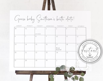 Guess The Due Date Etsy