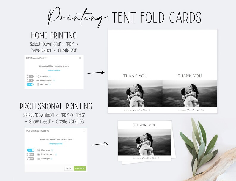 Minimalist Wedding Thank You Card With Photo Printable Thank - Etsy