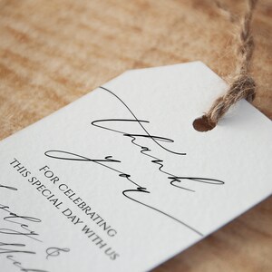 Rustic Wedding Thank You Tag Template, Wedding Favor Tags, Printable ...
