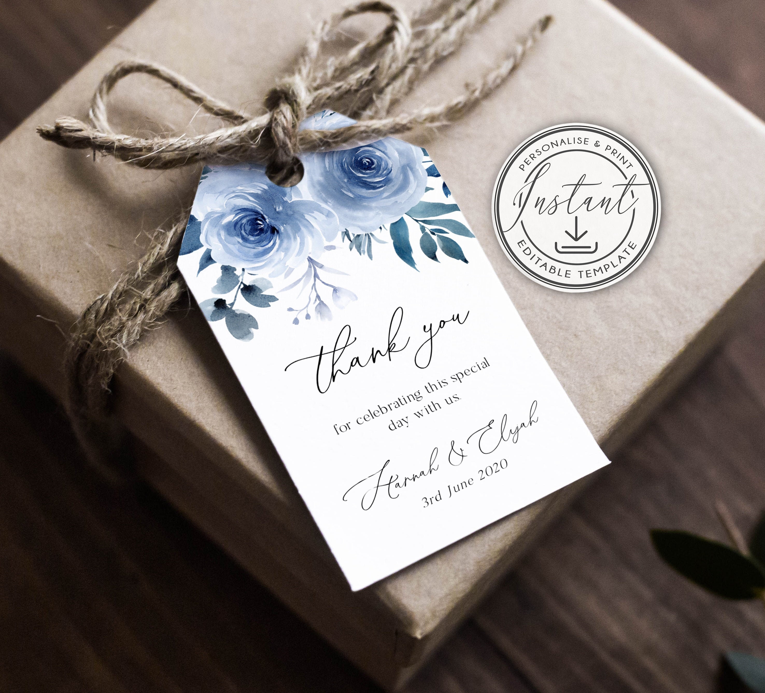 100 Etichette Personalizzate Per Bomboniere Matrimonio - Tag Di Ringraziamento In Carta Con Stampa Digitale, Formato 7x4,5 Cm, Colore Turchese, Con Testo Personalizzabile - 5