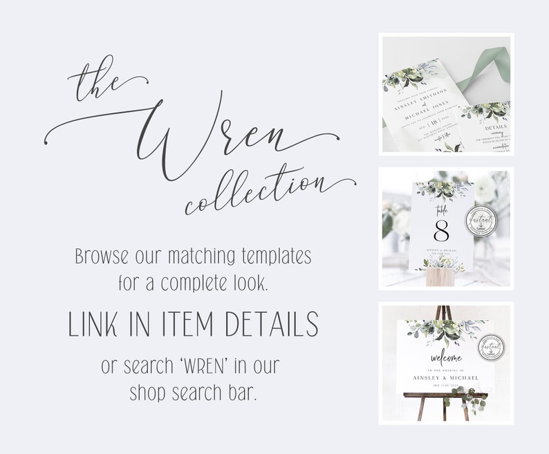 Eucalyptus Sign Watercolor Greenery Drinks Sign Template Bar Menu Sign Rustic Wedding Signage Printable Sign- BD90 Instant Download