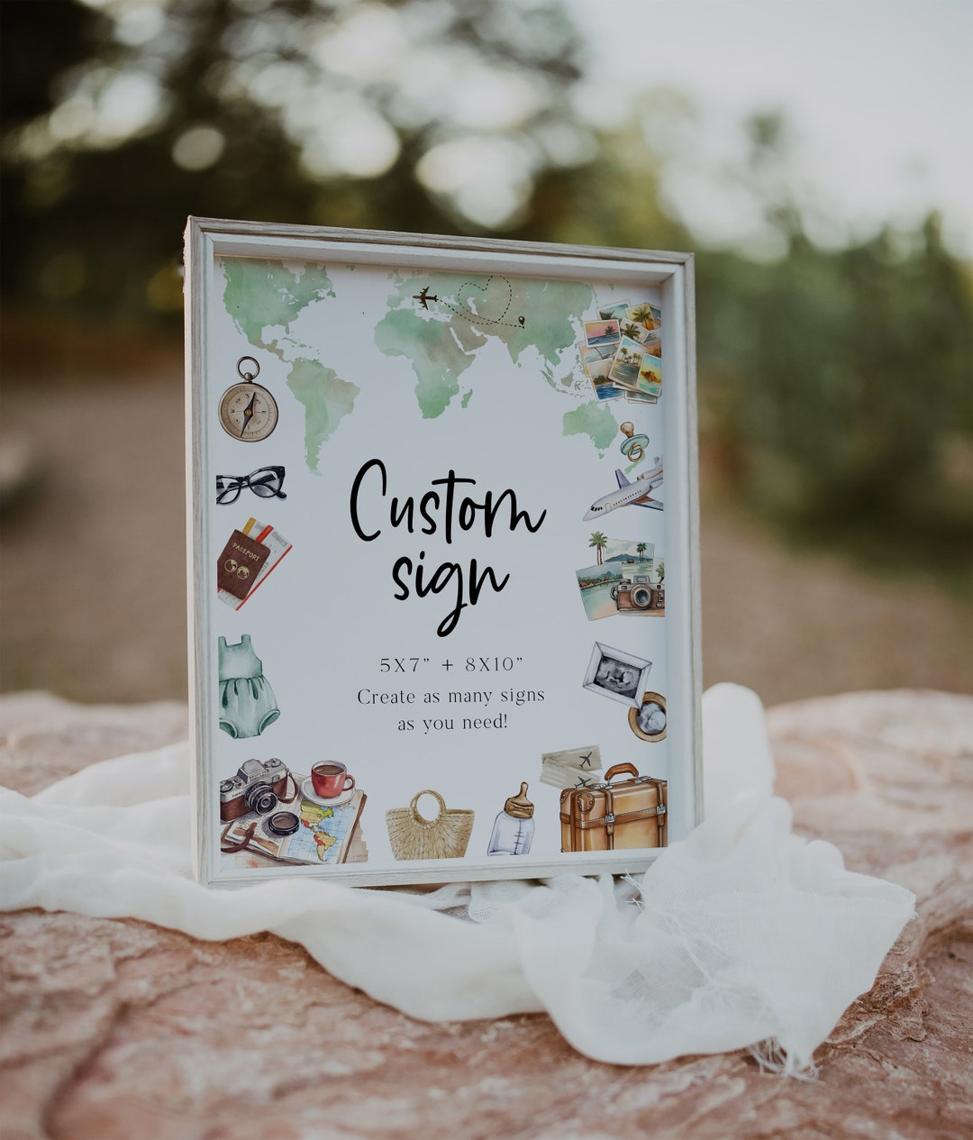 Adventure Custom Sign Template, Travel Themed Editable Custom Sign ...