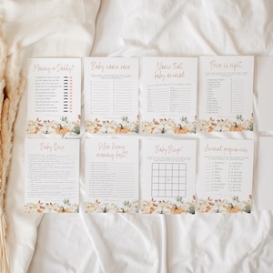 8 Baby Shower Games Editable Templates Pumpkin Baby Shower Activities 8 Baby Shower Games Editable Templates Pumpkin Baby Shower Activities