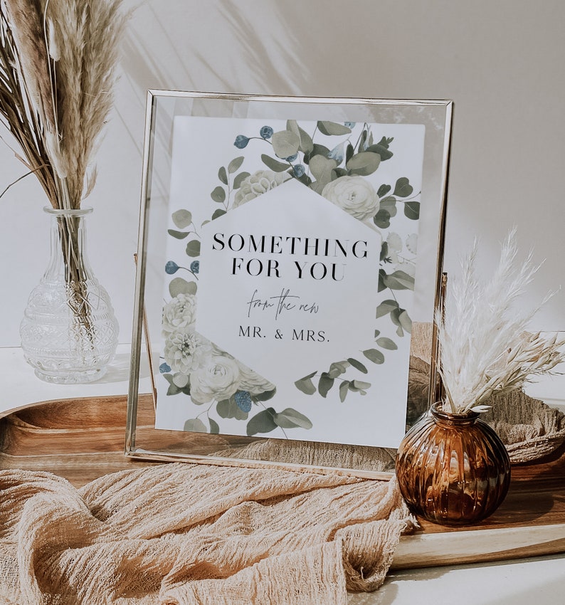 Rustic Greenery Favors Sign Template Please Take One Editable - Etsy