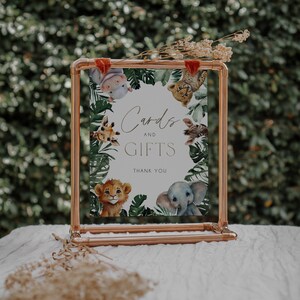 Wild One Cards &amp; Gifts Sign Template, Safari 1st Birthday Signage ...