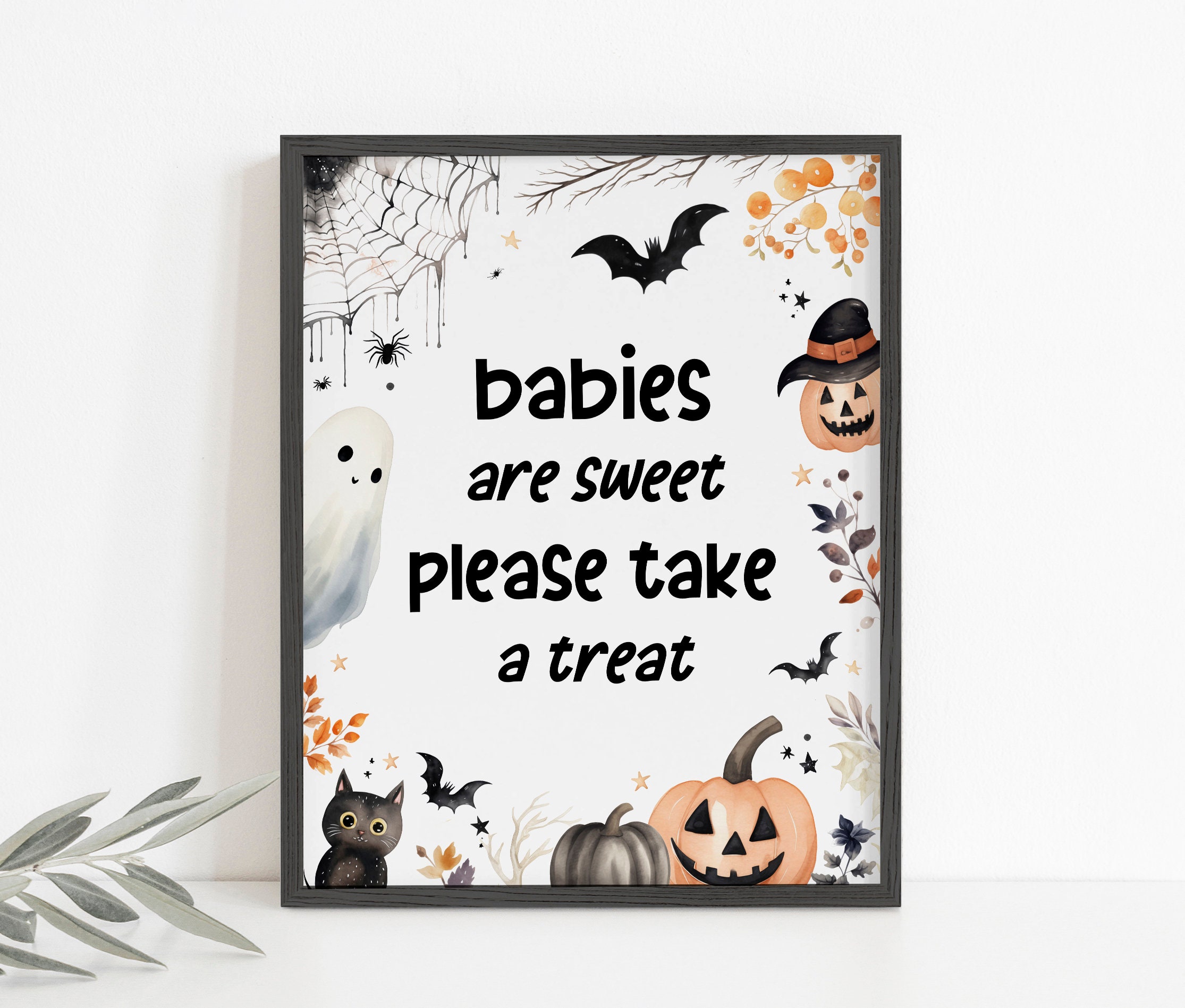 ハロウィンの記念品用看板テンプレート、ハロウィンの赤ちゃんは