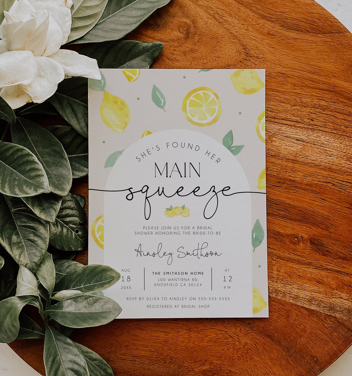 She Found Her Main Squeeze Invitation Lemon Bridal Shower image 1