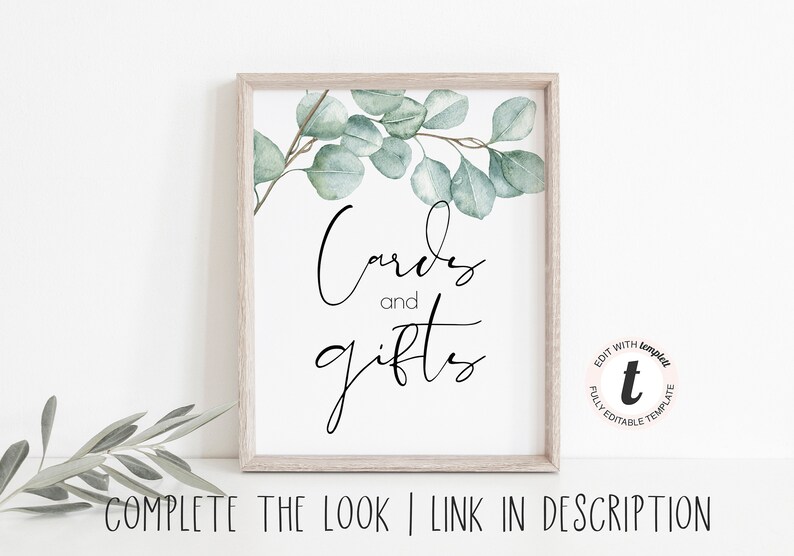 Instant Download Floral Editable Greenery invite Eucalyptus Printable Invitation Bohemian Editable Wedding Invitation Suite BD34