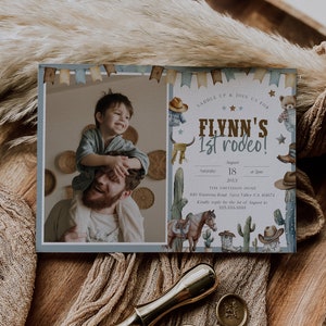 First Rodeo Birthday Editable Invitation, Cowboy 1st Birthday Invite, Country Western Invitation, Rodeo Party, Printable Invite, Evite BD185