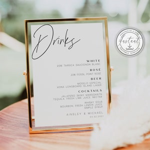 INSTANT DOWNLOAD Three-Pack Printable Wedding Bar Sign Templates Funny Bar Signage