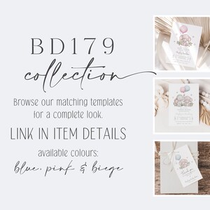 Girl Elephant Baby Shower Invitation Template, Pink Couple's Elephant ...