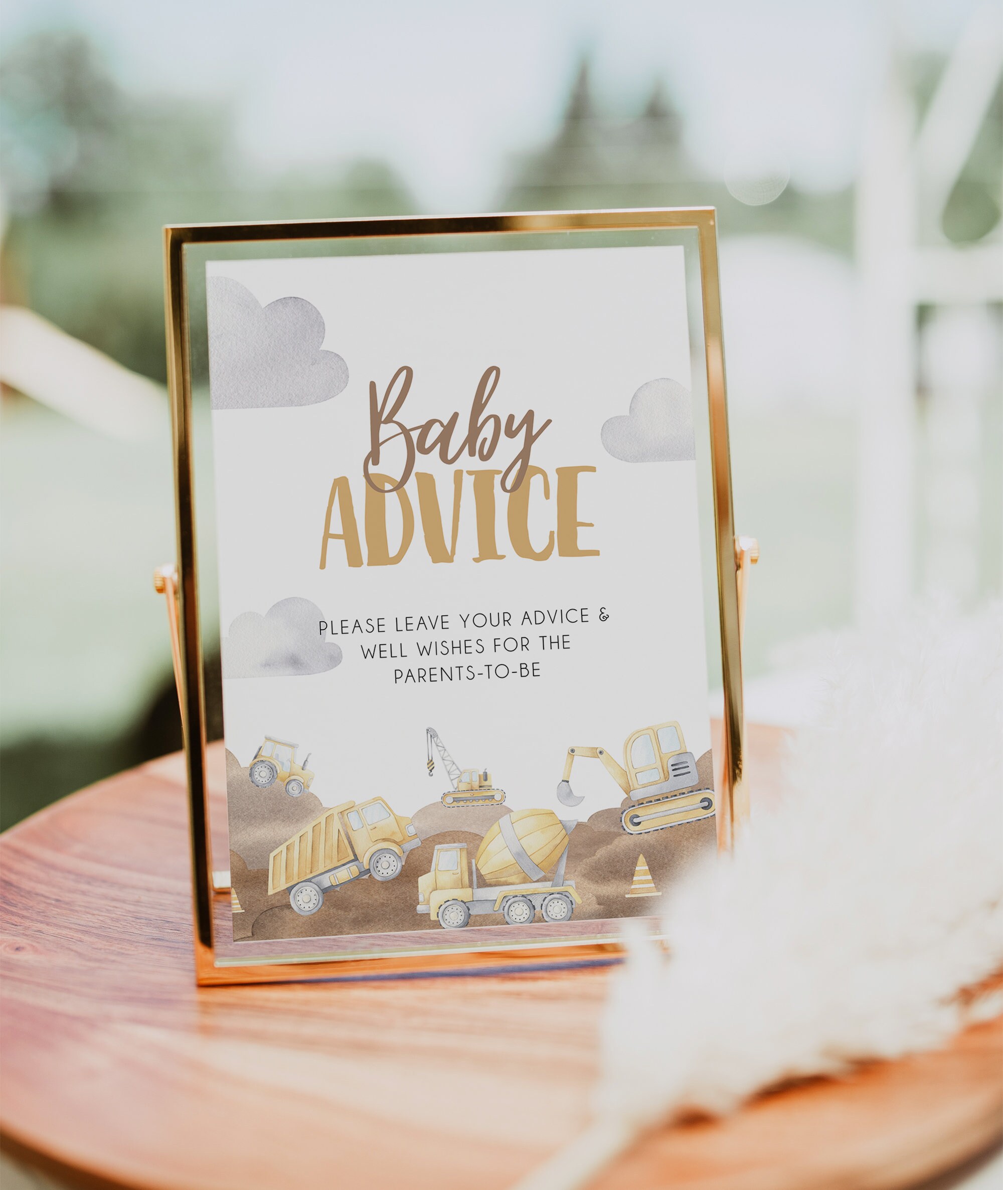 Baby Advice Sign Template Baby Under Construction Editable - Etsy
