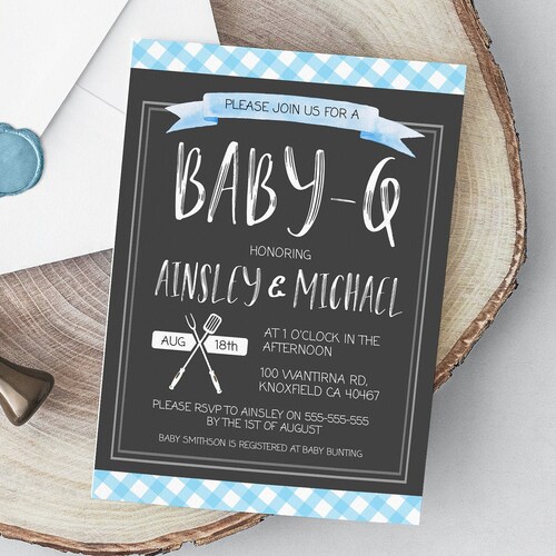 Baby Q Baby Shower Invitation Editable Instant Download - Etsy