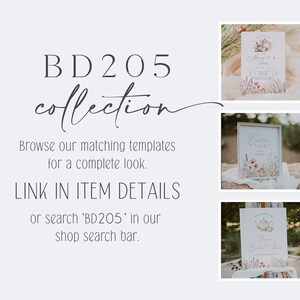 May include: Three wedding signs with a watercolor floral design. The signs are white with a light pink and purple floral pattern. The text on the signs reads "Marry Me", "Custom Sign", and "We Love You Elyse & Daniel".