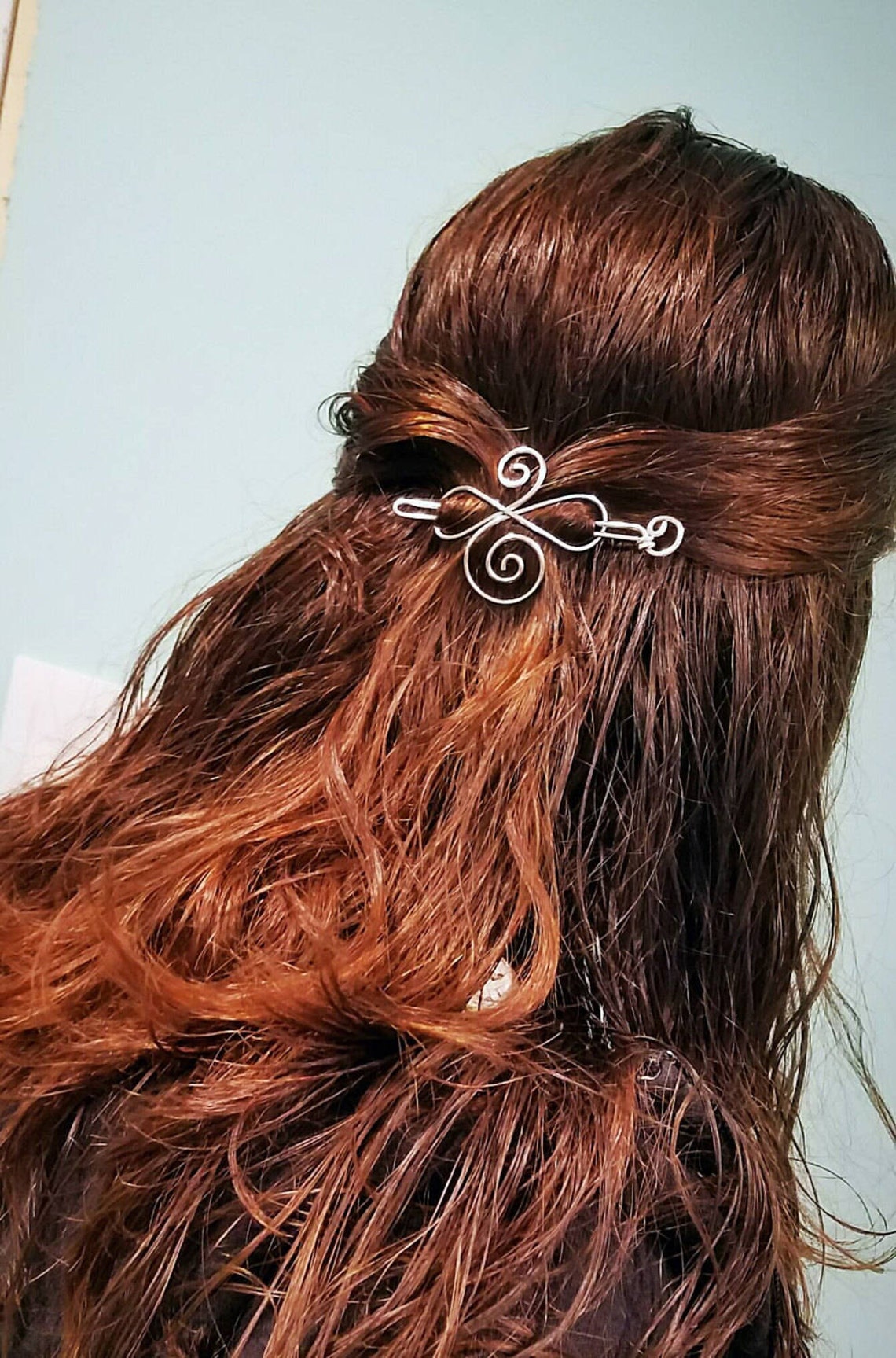 Silver Hair Pin large Etsy